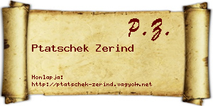 Ptatschek Zerind névjegykártya